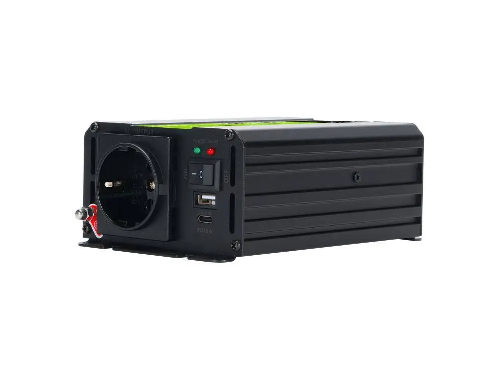 Инвертор GREEN CELL, PRO DUO 12V/24V to /220 V  DC/AC 300/600W INVGC1224M300DUO   Модифицирана синусоида