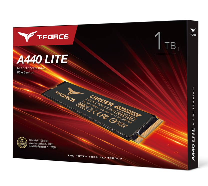 Диск SSD Team Group T-Force Cardea A400 Lite 1TB M.2 2280 PCIe 4.0 x4 - TM8FFQ001T0C129