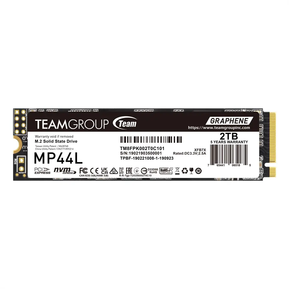 Диск SSD Team Group MP44L 2TB M.2 2280 NVMe PCIe 4.0 x4 - TM8FPK002T0C101