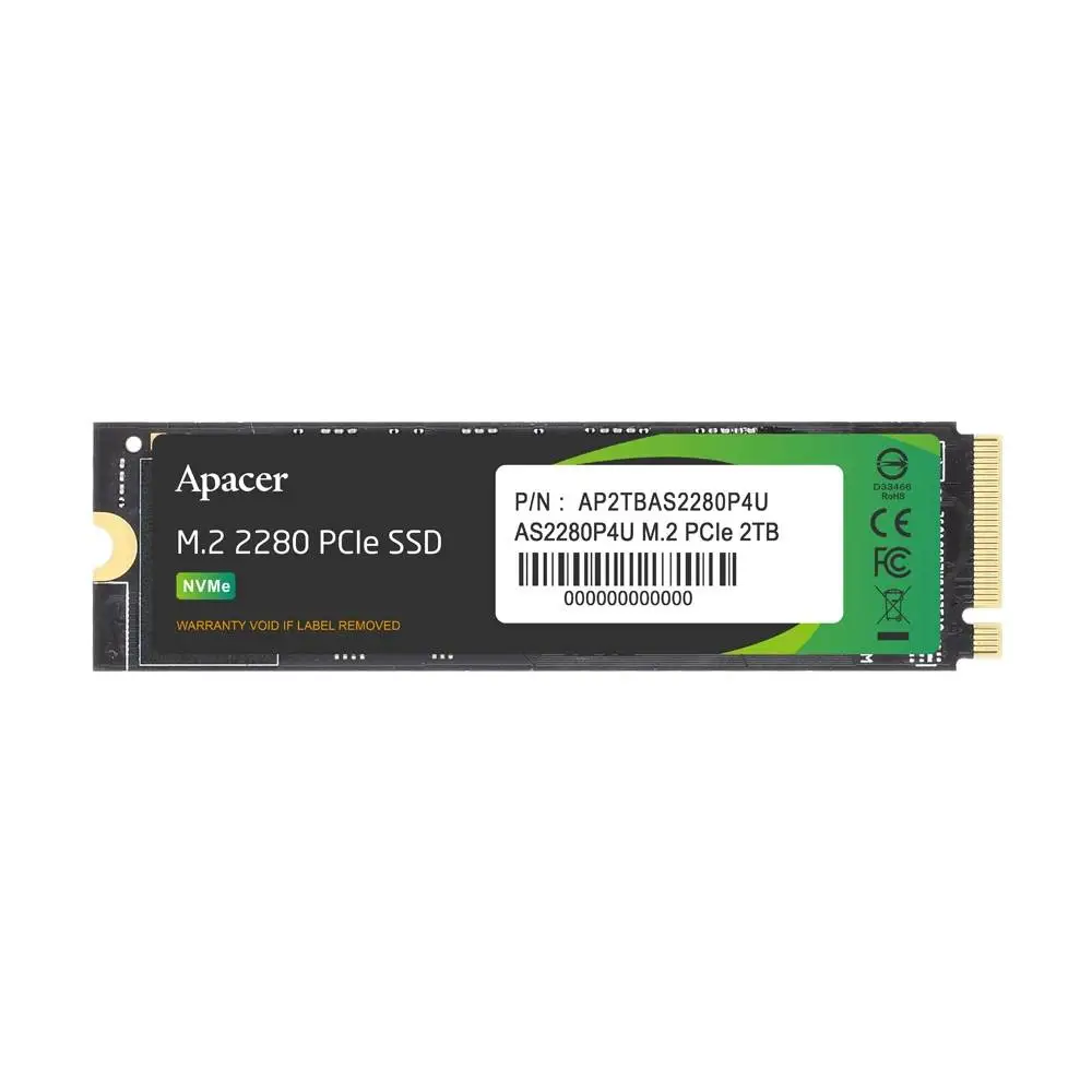 Диск SSD Apacer AS2280P4U 512GB M.2 2280 NVMe PCIe Gen3x4 - AP512GAS2280P4U-1