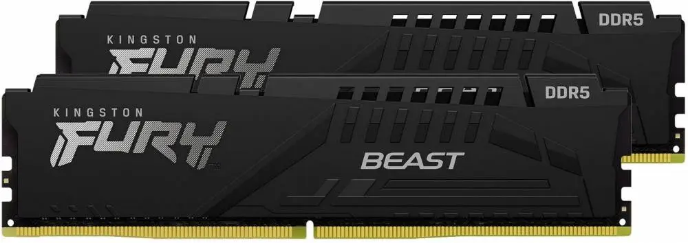 Памет Kingston FURY Beast Black 32GB (2x16GB) DDR5 6400MHz CL32 EXPO - KF564C32BBEK2-32