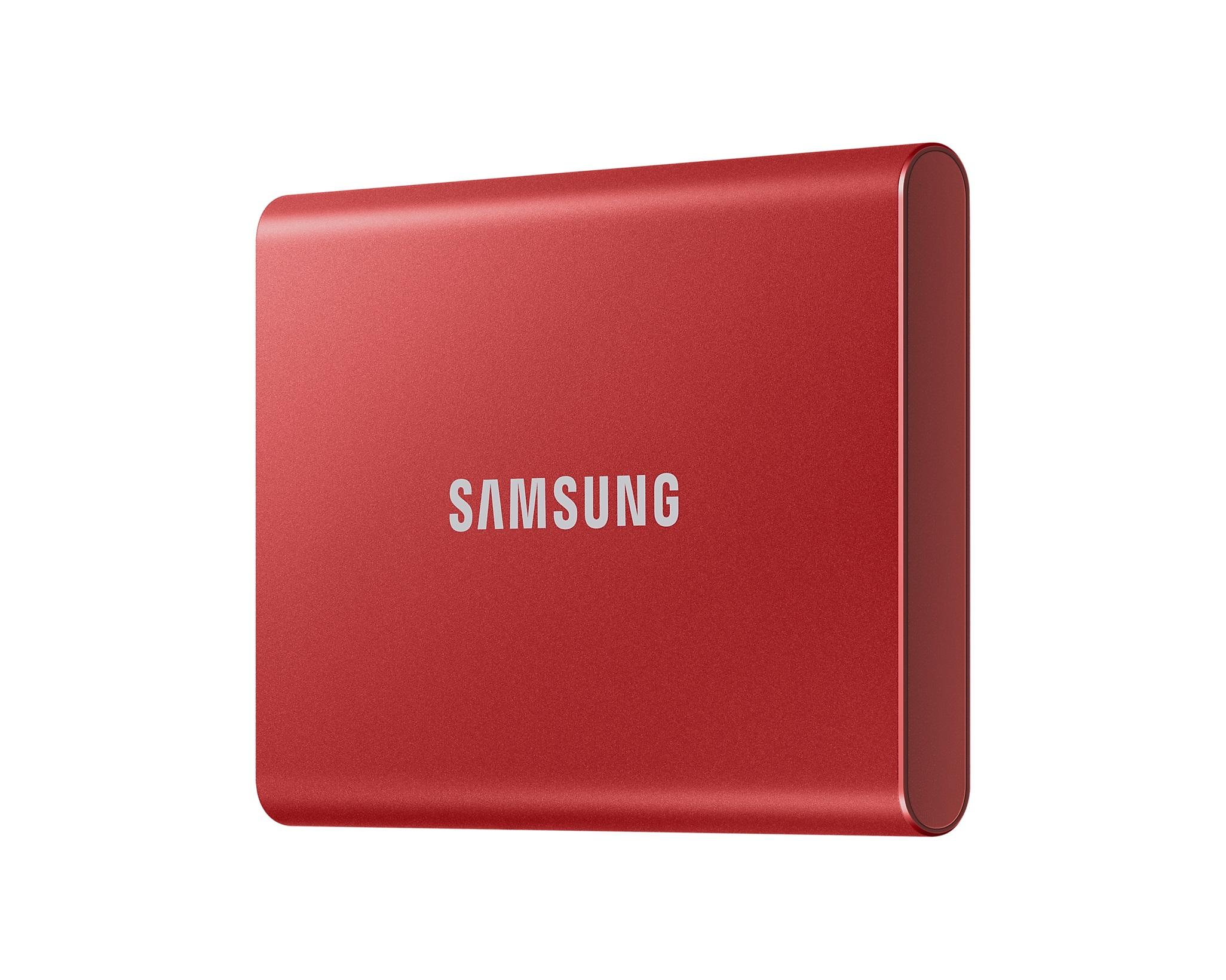 Външен SSD Samsung T7 Indigo Red SSD 2TB, USB-C, Червен