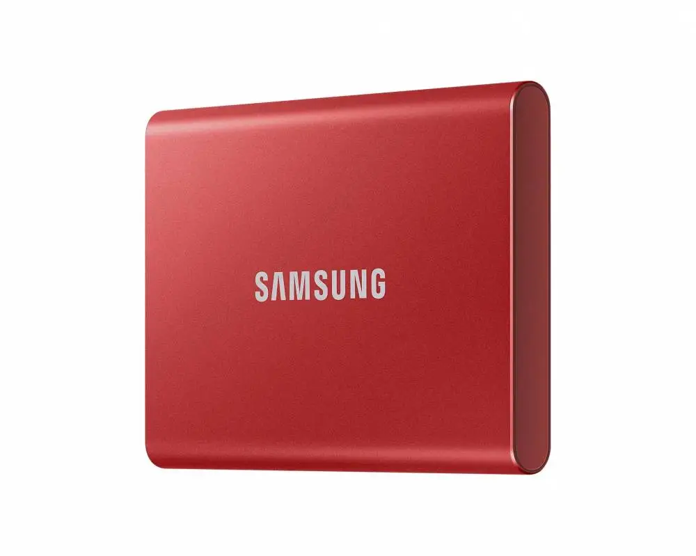 Външен SSD Samsung T7 Indigo Red SSD 500GB, USB-C, Червен