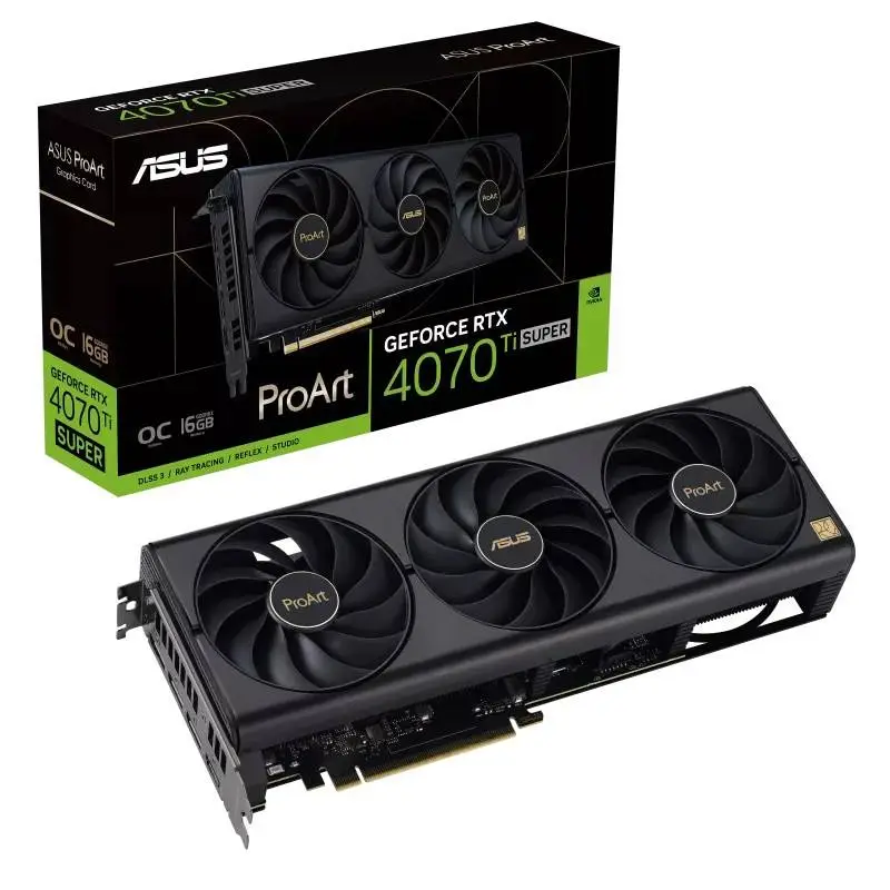 Видео карта ASUS ProArt GeForce RTX 4070 Ti SUPER OC Edition 16GB GDDR6X - 90YV0KJ0-M0NA00 