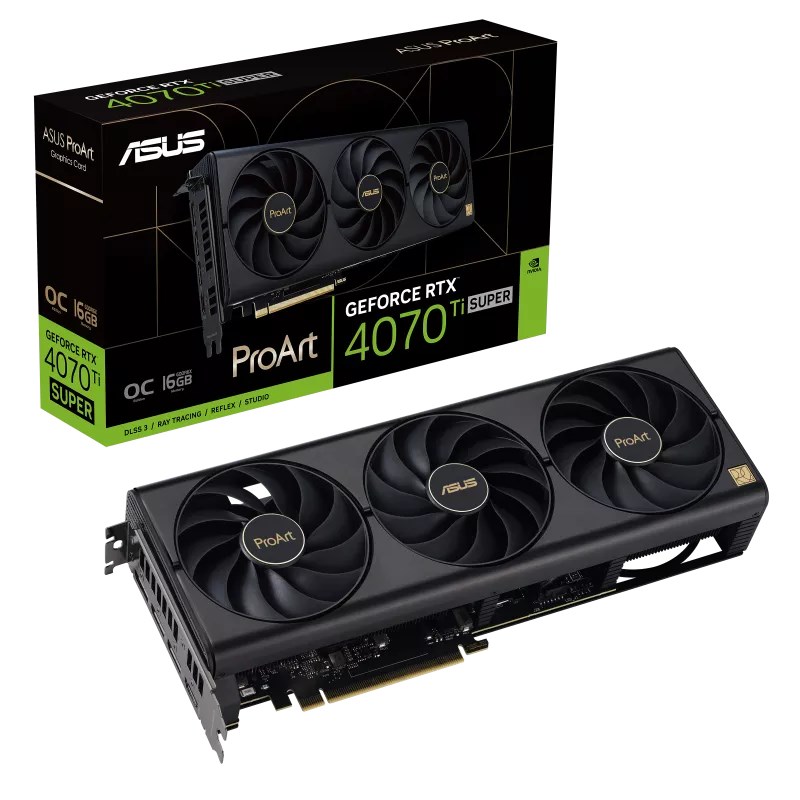 Видео карта ASUS ProArt GeForce RTX 4070 Ti SUPER OC Edition 16GB GDDR6X - 90YV0KJ0-M0NA00 