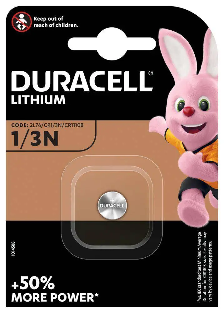 Литиева батерия CR-1/3N 3V за глюкомери и фото DURACELL DL1/3N