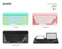 Безжична клавиатура A4tech Fstyler FBK30, Bluetooth, 2.4G, Стойка за телефон, Кирилизирана, Розова