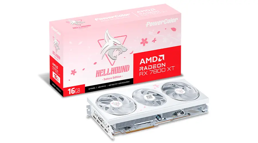 Видео карта PowerColor AMD Radeon RX 7800 XT Hellhound Sakura 16GB OC GDDR6