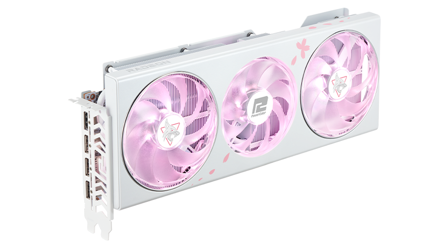 Graphics Card PowerColor AMD Radeon RX 7800 XT Hellhound Sakura Limited Edition 16GB OC GDDR6