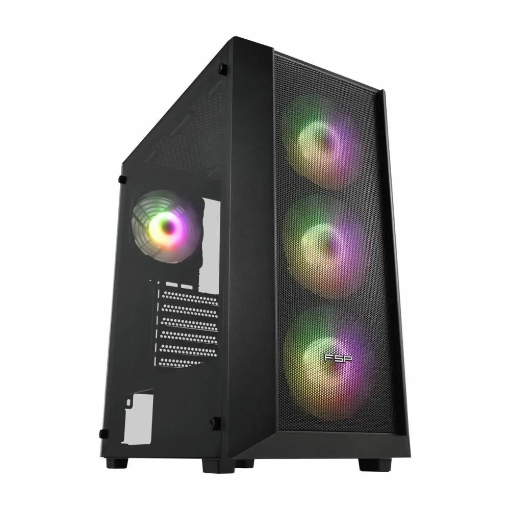 Кутия FSP CMT218 Mid-Tower 4 x ARGB 120mm Black
