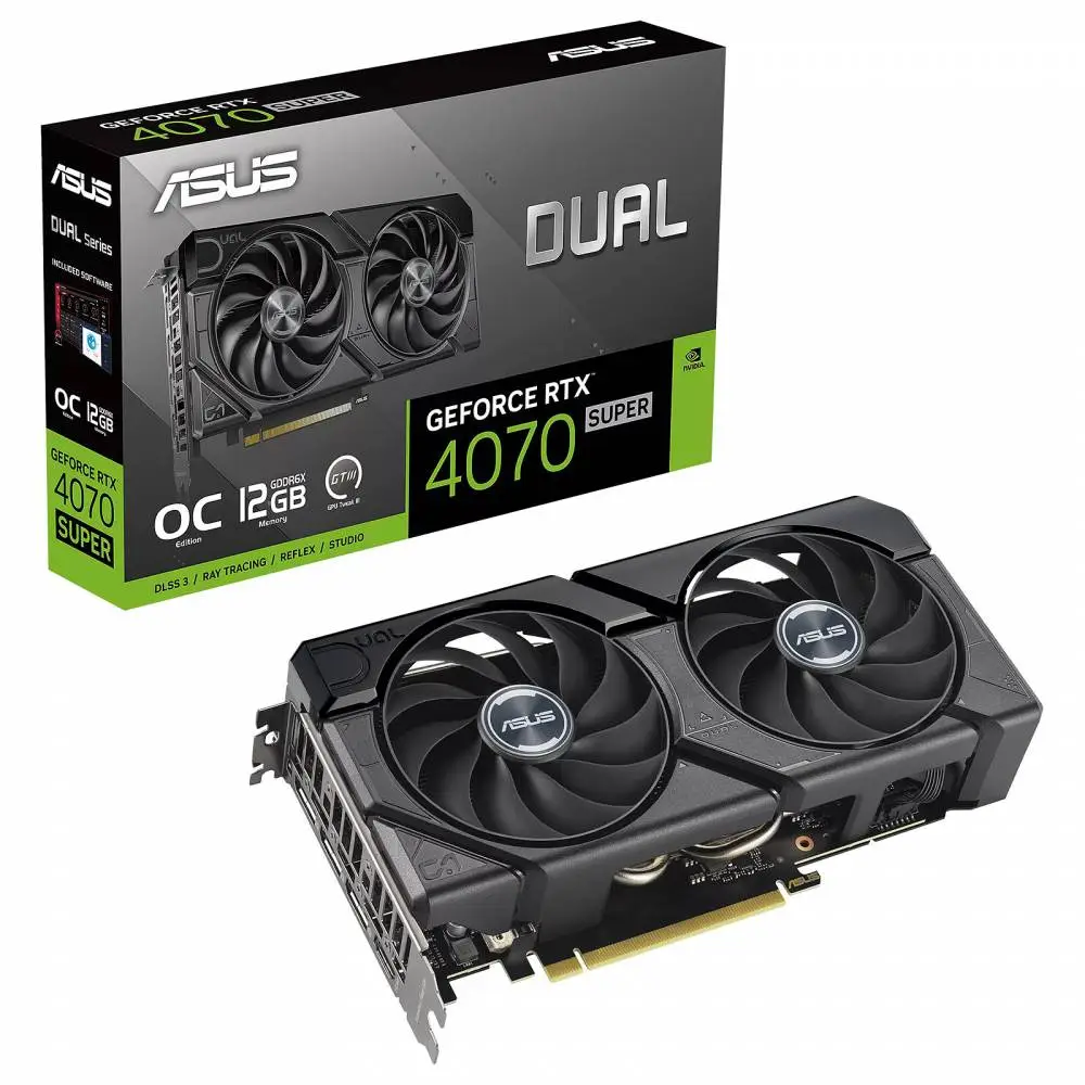 Видео карта ASUS Dual GeForce RTX 4070 EVO OC Edition 12GB GDDR6X - 90YV0J15-M0NA00