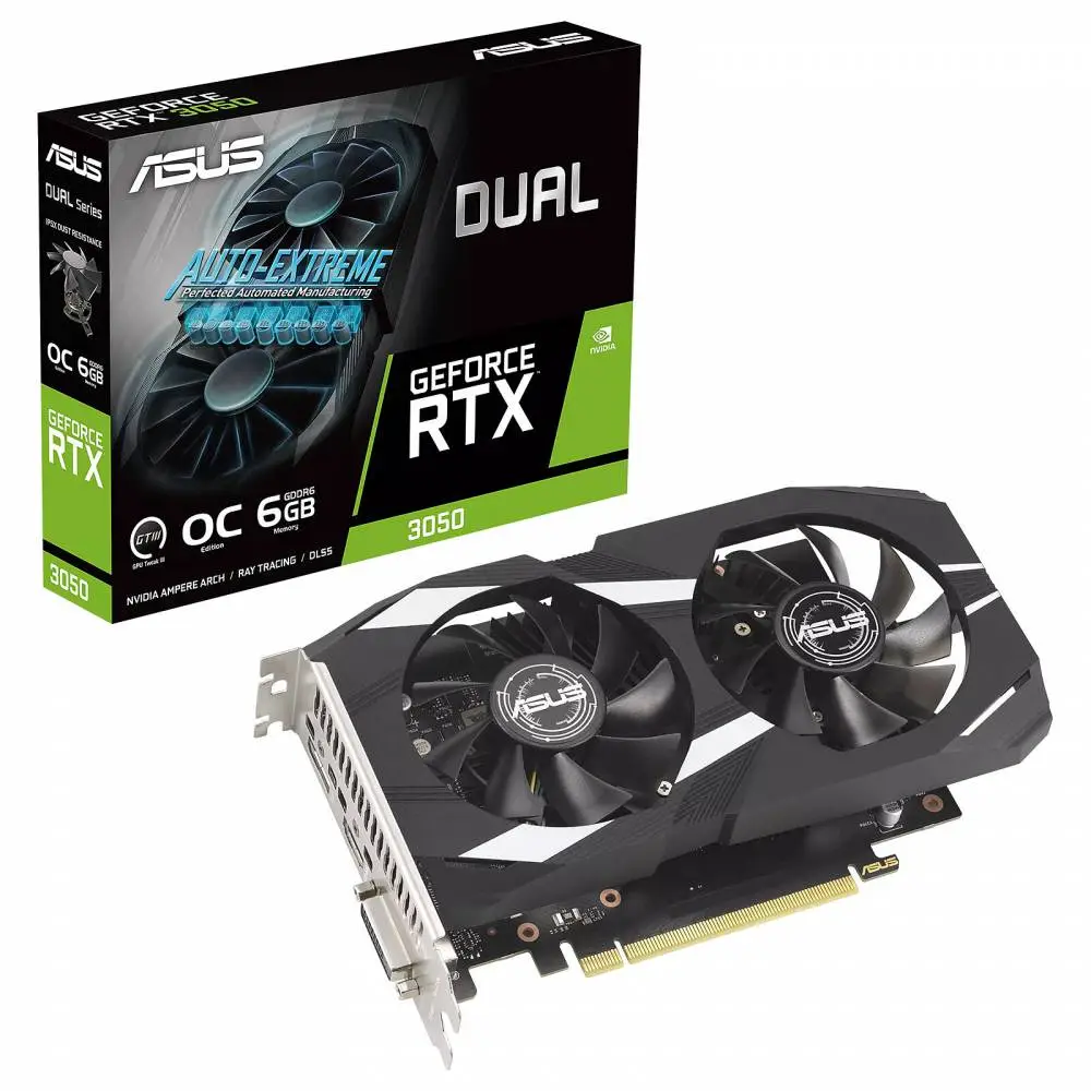 Видео карта ASUS Dual GeForce RTX 3050 OC Edition 6GB GDDR6 - 90YV0K60-M0NA00