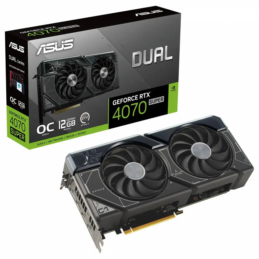 Видео карта ASUS Dual GeForce RTX 4070 SUPER OC Edition 12GB GDDR6X