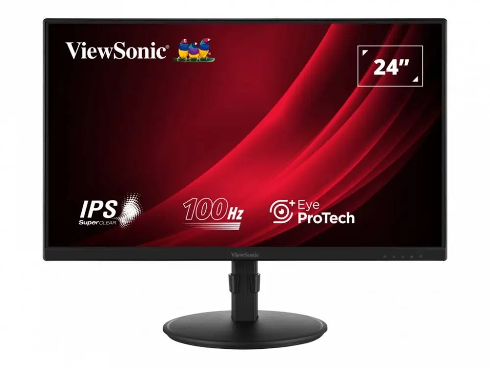 Монитор VIEWSONIC VG2408A-MHD 24", IPS LED, FHD 1920x1080, 100Hz, 5ms, VRR, VGA, HDMI, DP