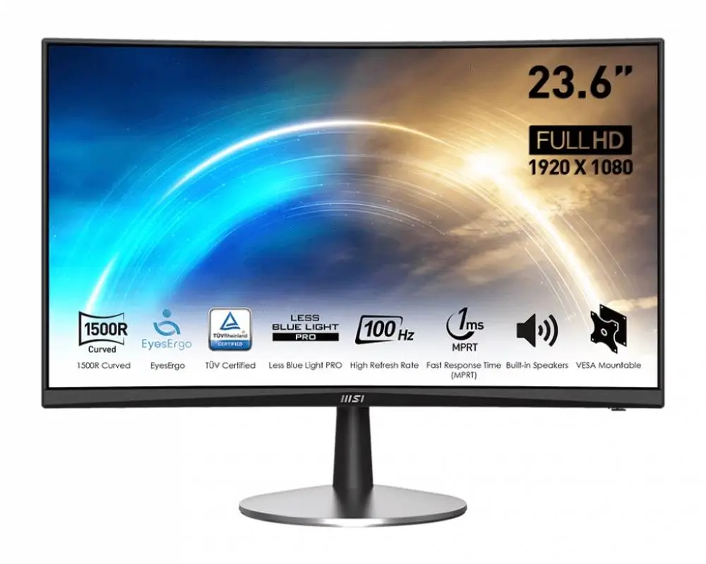Οθόνη MSI PRO MP2422C, 23.6", VA Curved 1500R, FHD 1920x1080, 100Hz, 1ms, HDMI, VGA