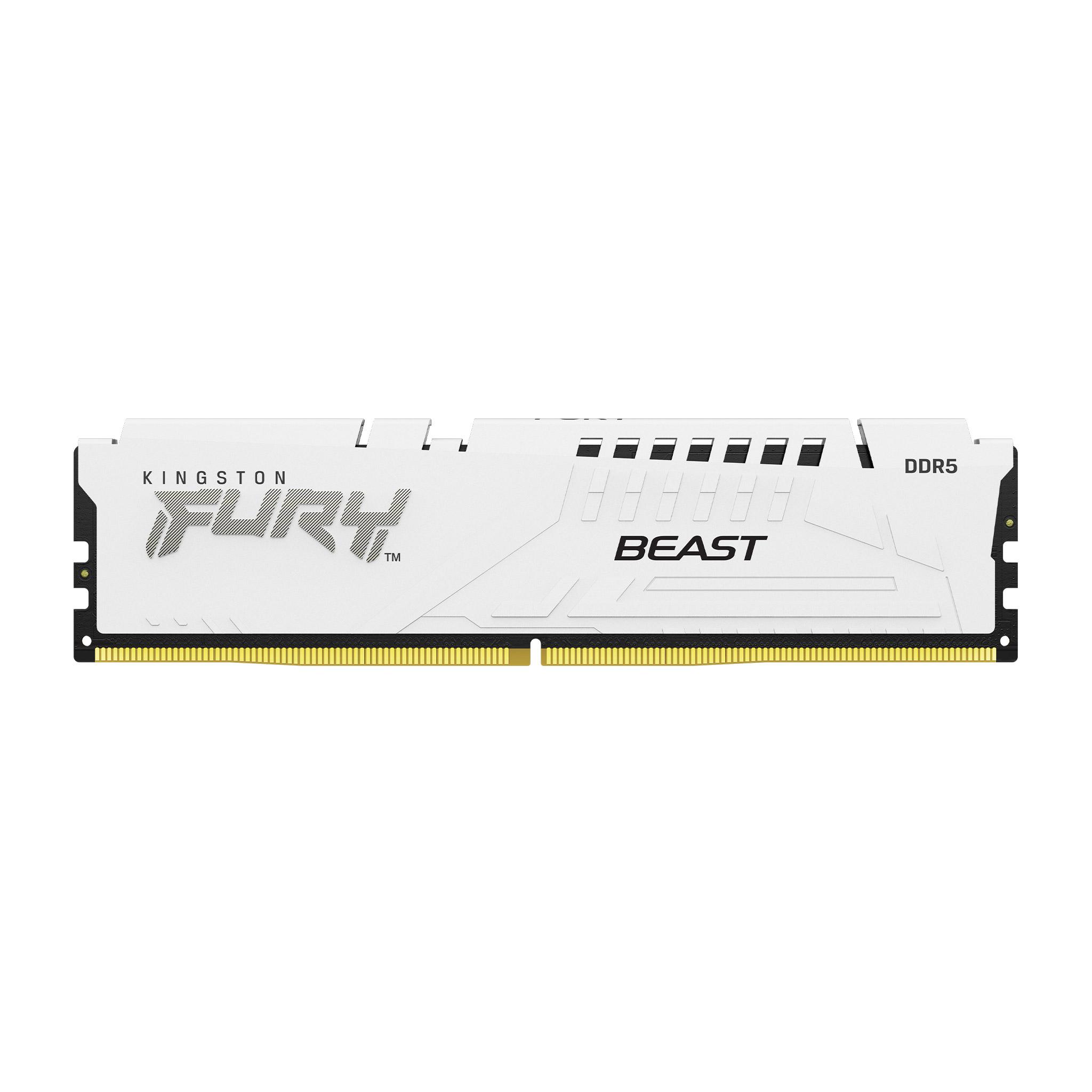 Памет Kingston FURY Beast White 32GB (2x16GB) DDR5 6000MHz CL30 EXPO - KF560C30BWEK2-32