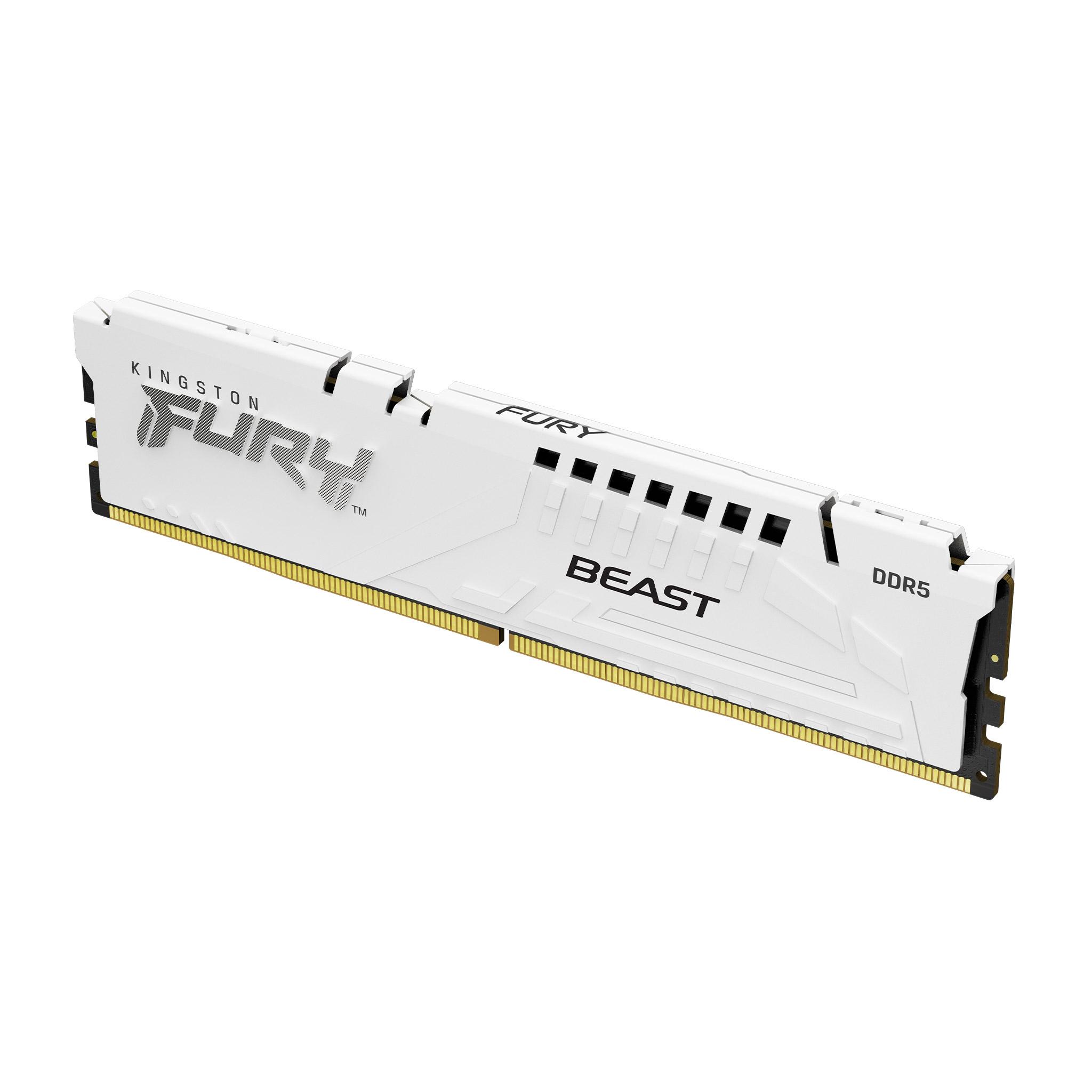 Памет Kingston FURY Beast White 32GB (1x32GB) DDR5 6000MHz CL30 EXPO - KF560C30BWE-32