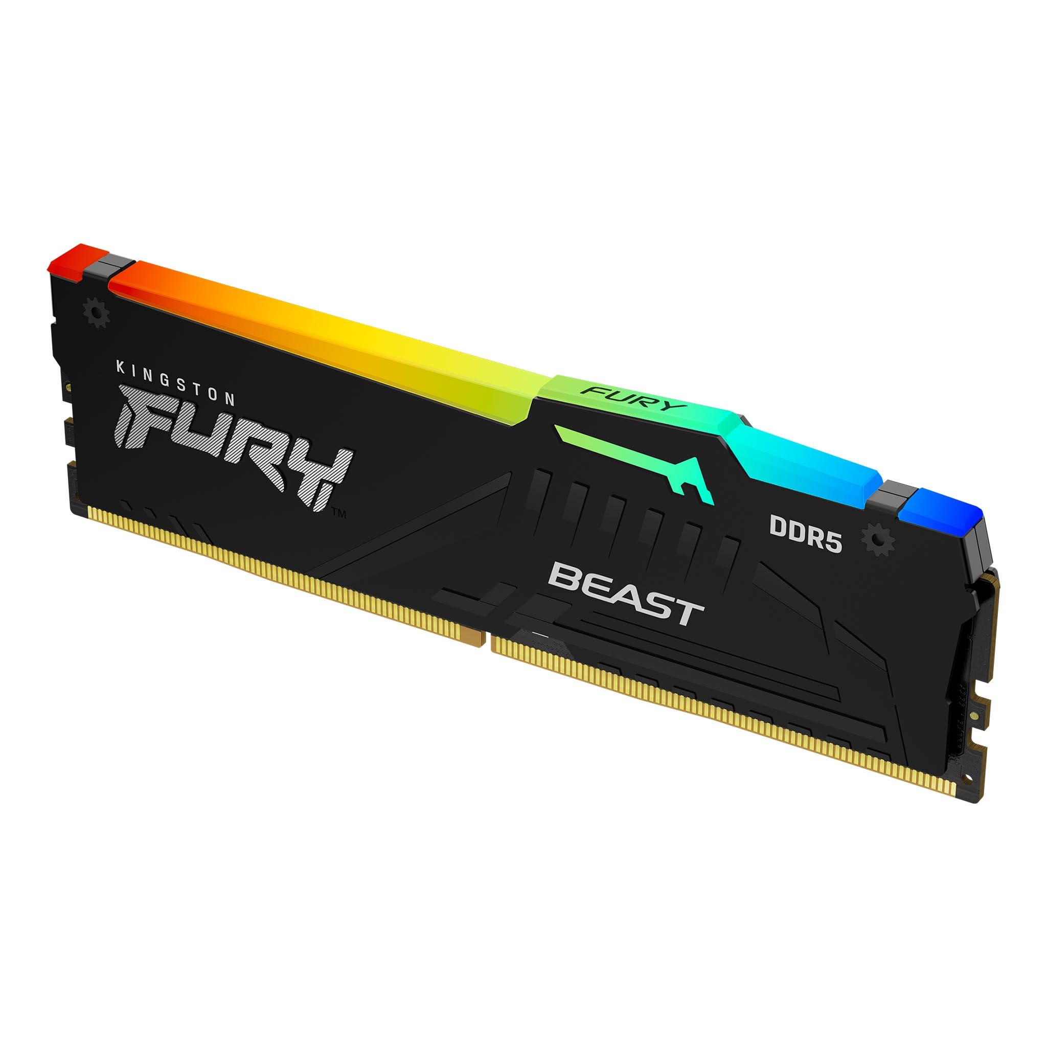 Памет Kingston FURY Beast Black RGB 32GB DDR5 6000MHz CL30 EXPO - KF560C30BBEA-32