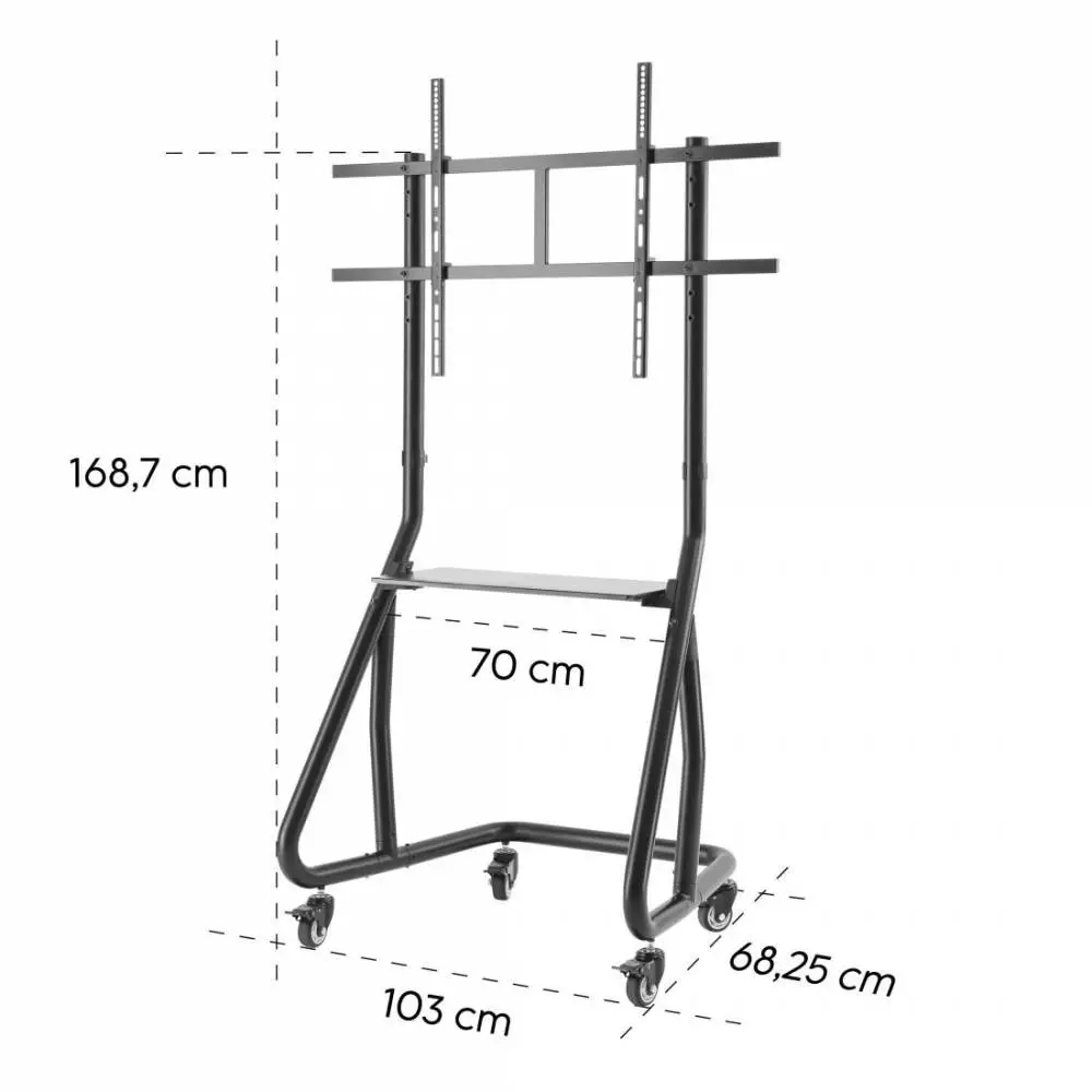 Мобилна стойка за TV HAMA Trolley, 254 см (100"), 1000x600, черна