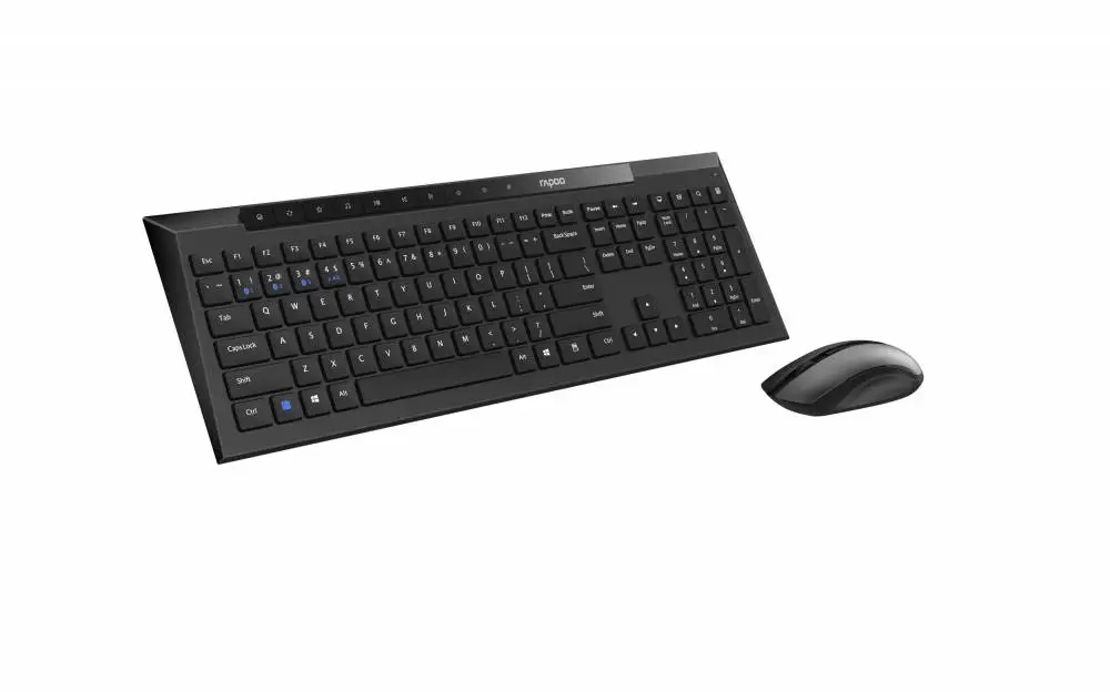 Комплект клавиатура и мишка RAPOO 8210M Multi mode, Bluetooth &2.4Ghz, Черен