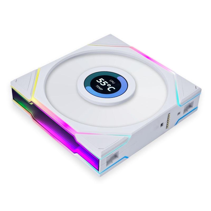 Ventilator Lian Li UNI FAN TL Reverse LCD 120mm - Alb