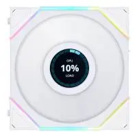 Комплект 3 броя Вентилатор Lian Li UNI FAN TL Reverse LCD 120mm - White