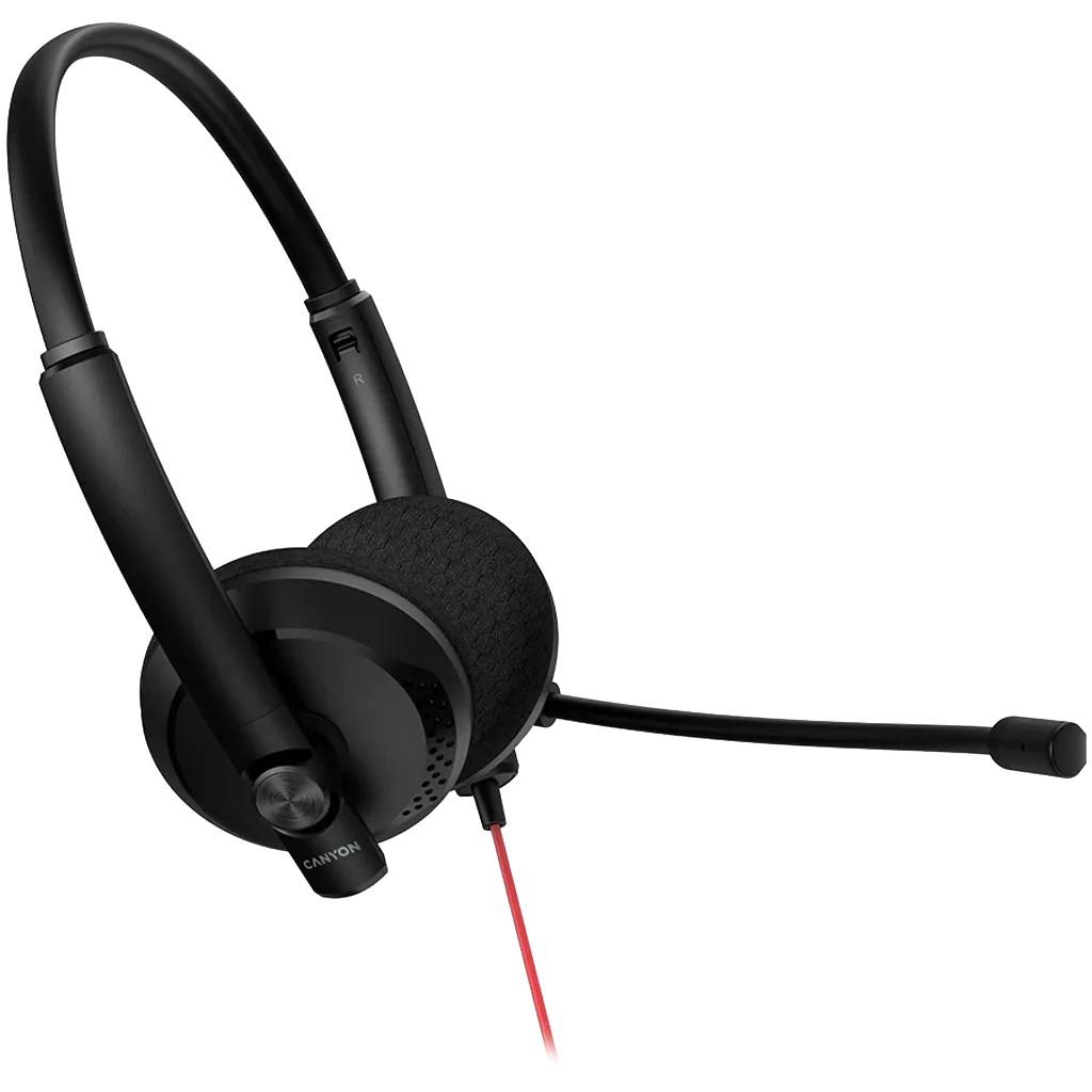 Слушалки CANYON HS-07 Super light weight conference headset 3.5mm stereo - CNS-HS07B