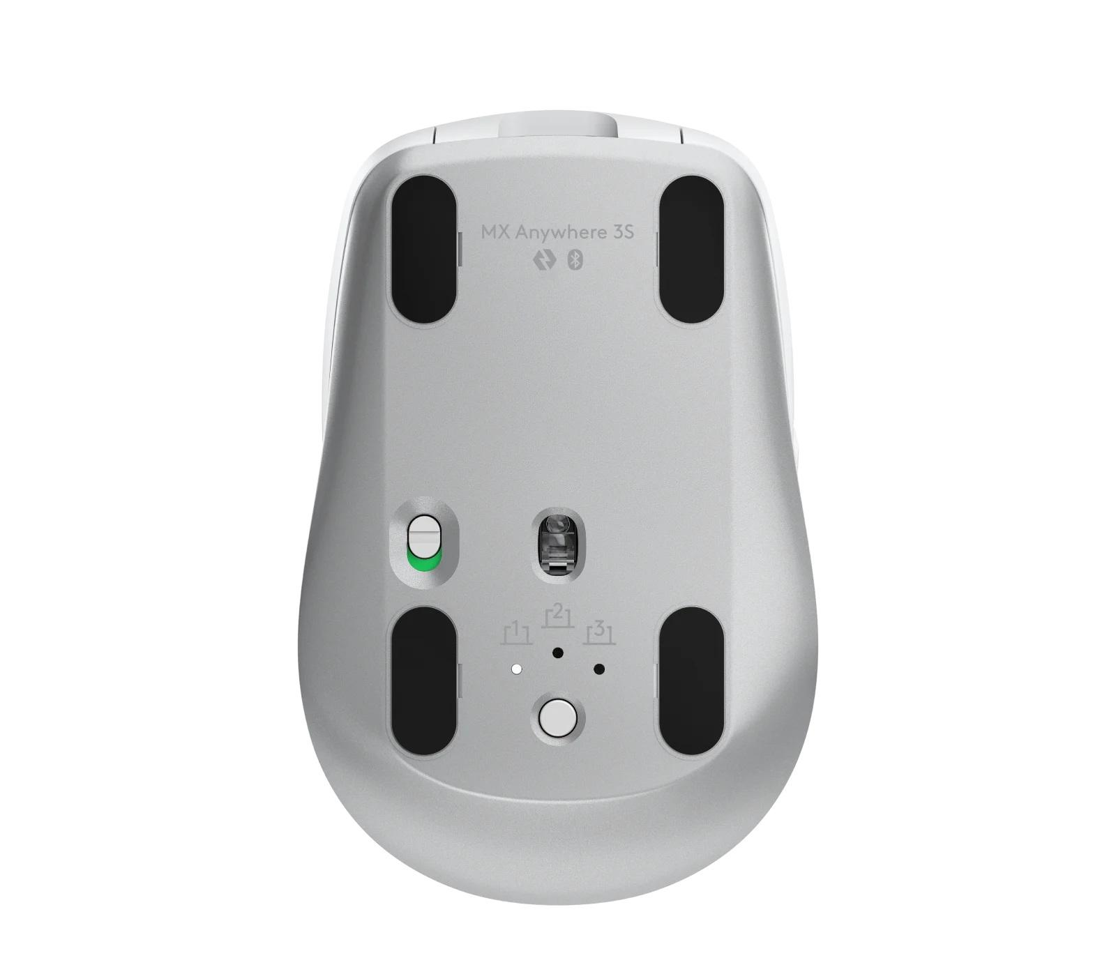 Безжична лазерна мишка Logitech MX Anywhere 3S Pale Grey, Bluetooth - 910-006930