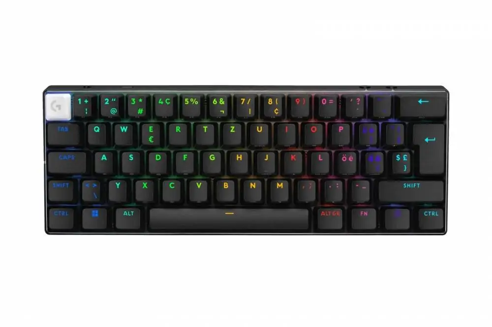 Геймърска клавиатура Logitech Pro X 60 Tactile black, KEYCONTROL, LIGHTSYNC, RGB, Черна - 920-011911