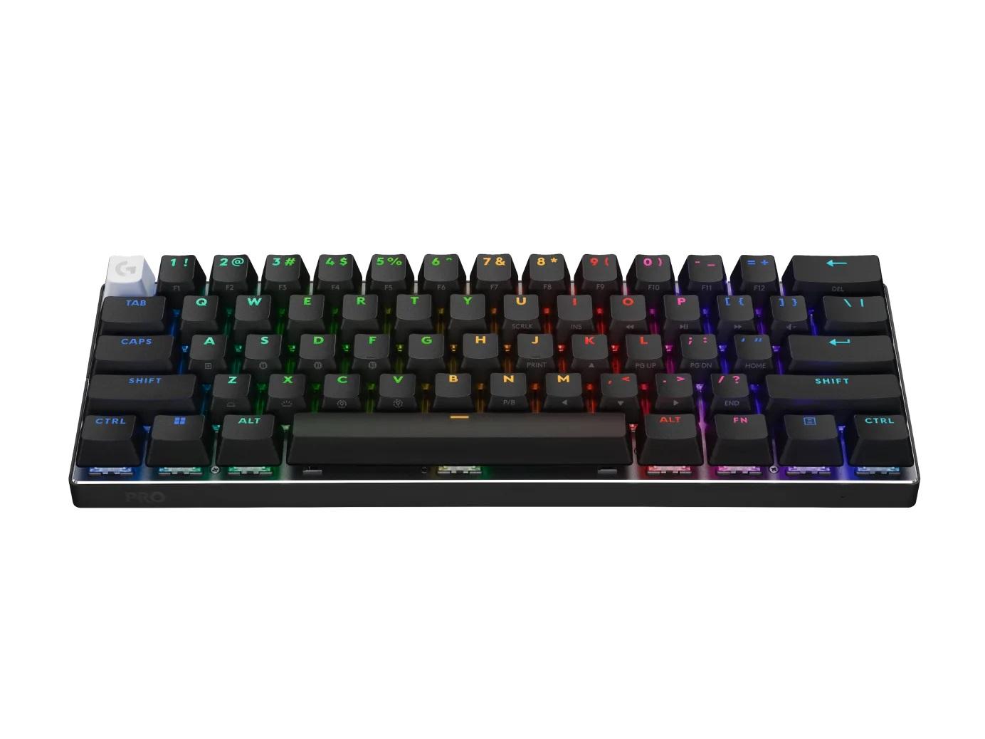 Геймърска клавиатура Logitech Pro X 60 Tactile black, KEYCONTROL, LIGHTSYNC, RGB, Черна - 920-011911