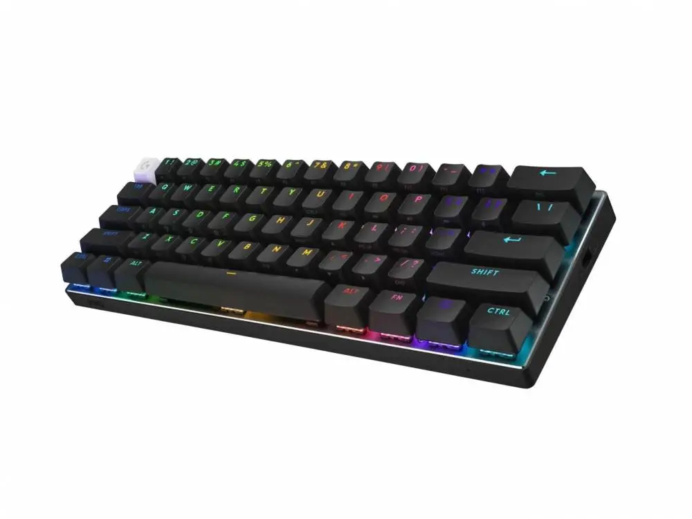 Геймърска клавиатура Logitech Pro X 60 Tactile black, KEYCONTROL, LIGHTSYNC, RGB, Черна - 920-011911