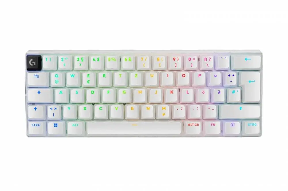 Геймърска клавиатура Logitech Pro X 60 Tactile White, KEYCONTROL, LIGHTSYNC, RGB, Бяла - 920-011930