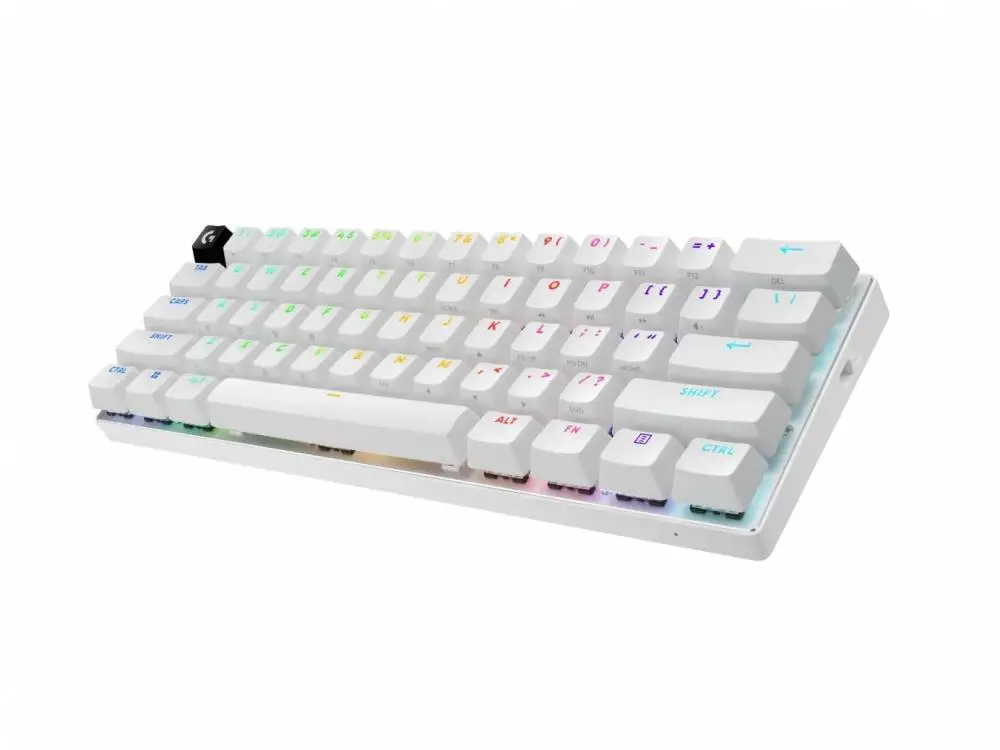 Геймърска клавиатура Logitech Pro X 60 Tactile White, KEYCONTROL, LIGHTSYNC, RGB, Бяла - 920-011930