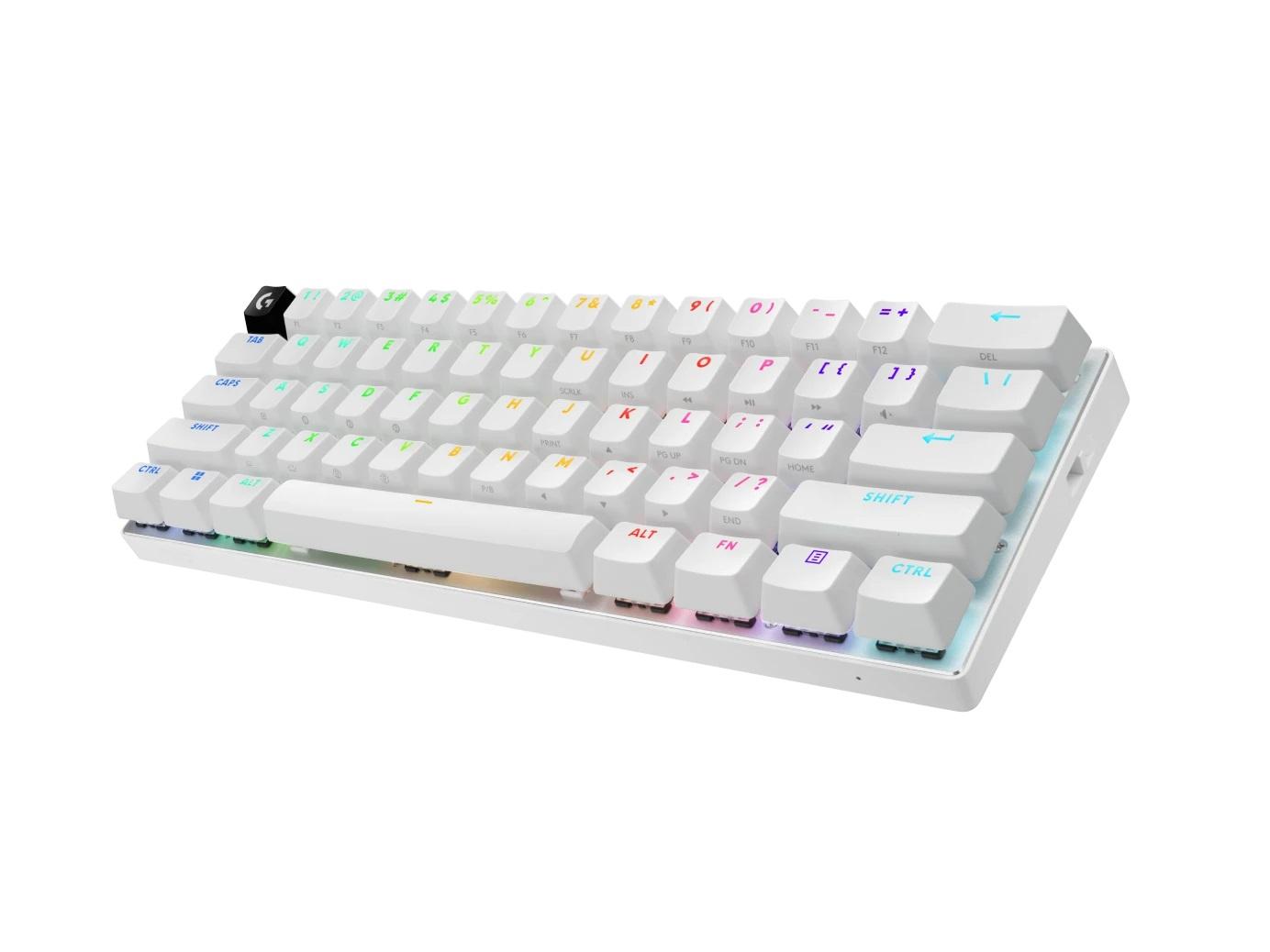 Геймърска клавиатура Logitech Pro X 60 Tactile White, KEYCONTROL, LIGHTSYNC, RGB, Бяла - 920-011930