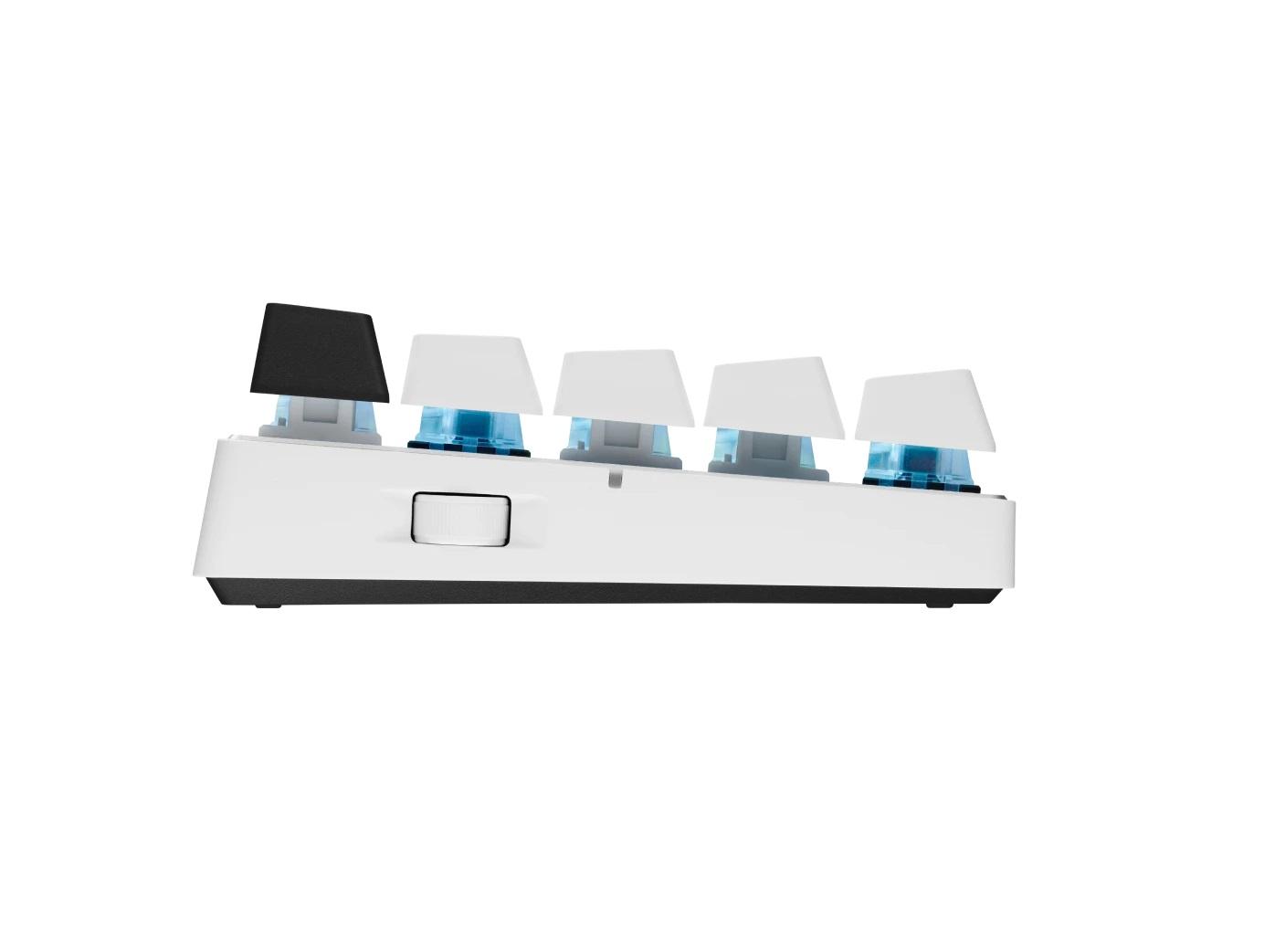 Геймърска клавиатура Logitech Pro X 60 Tactile White, KEYCONTROL, LIGHTSYNC, RGB, Бяла - 920-011930