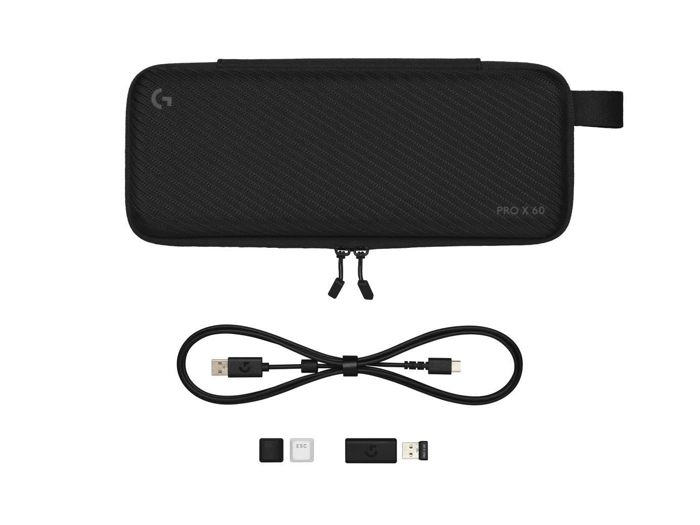 Геймърска клавиатура Logitech Pro X 60 Tactile White, KEYCONTROL, LIGHTSYNC, RGB, Бяла - 920-011930