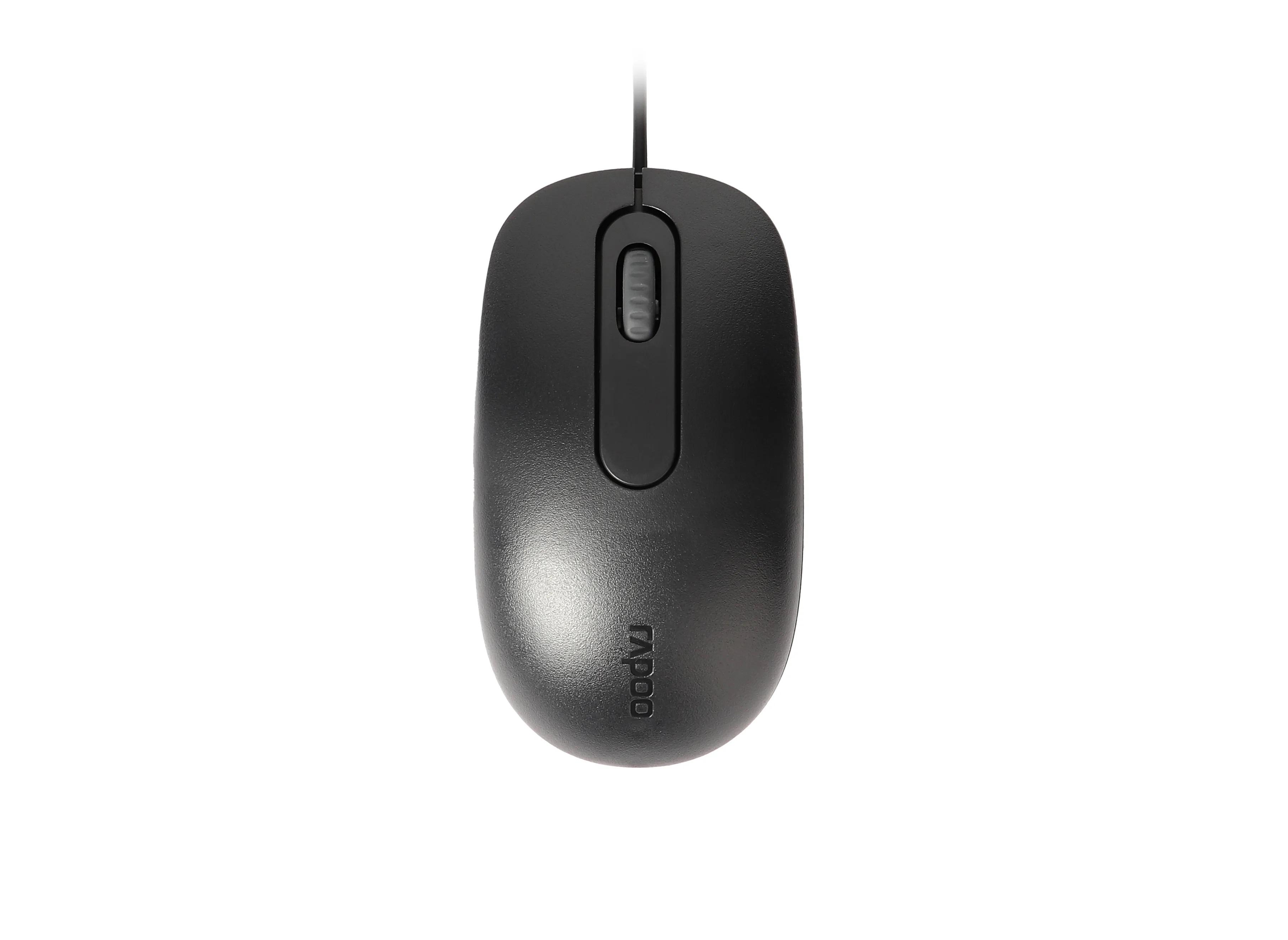 Оптична мишка RAPOO N200, USB, Черен