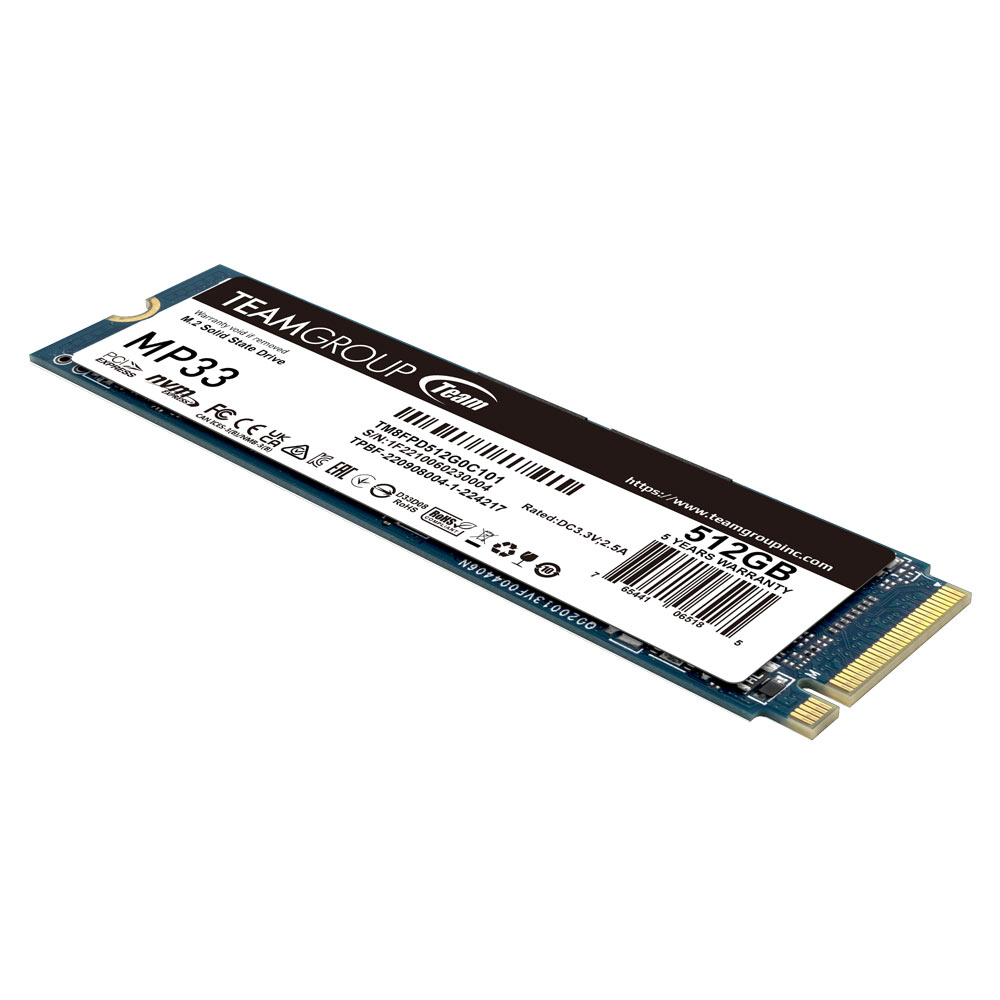 Диск SSD Team Group MP33 PRO 512GB M.2 NVMe PCIe Gen3x4 - TM8FPD512G0C101