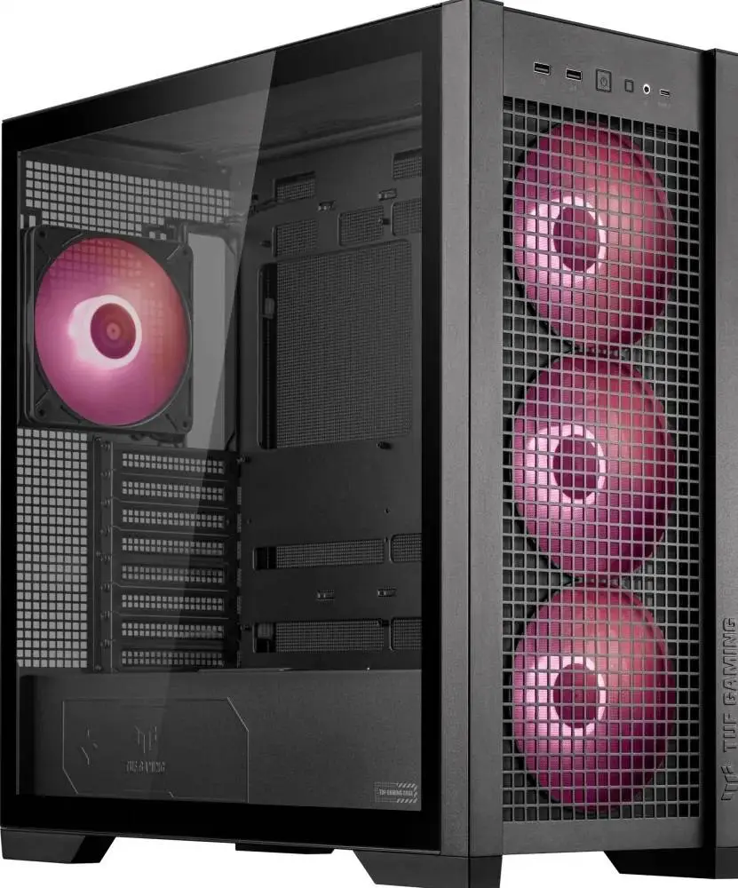 Кутия ASUS TUF GAMING GT302 TG ARGB Black Case - 90DC00I0-B19000