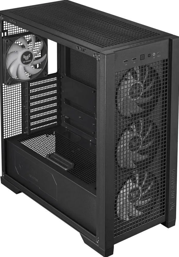 Кутия ASUS TUF GAMING GT302 TG ARGB Black Case - 90DC00I0-B19000