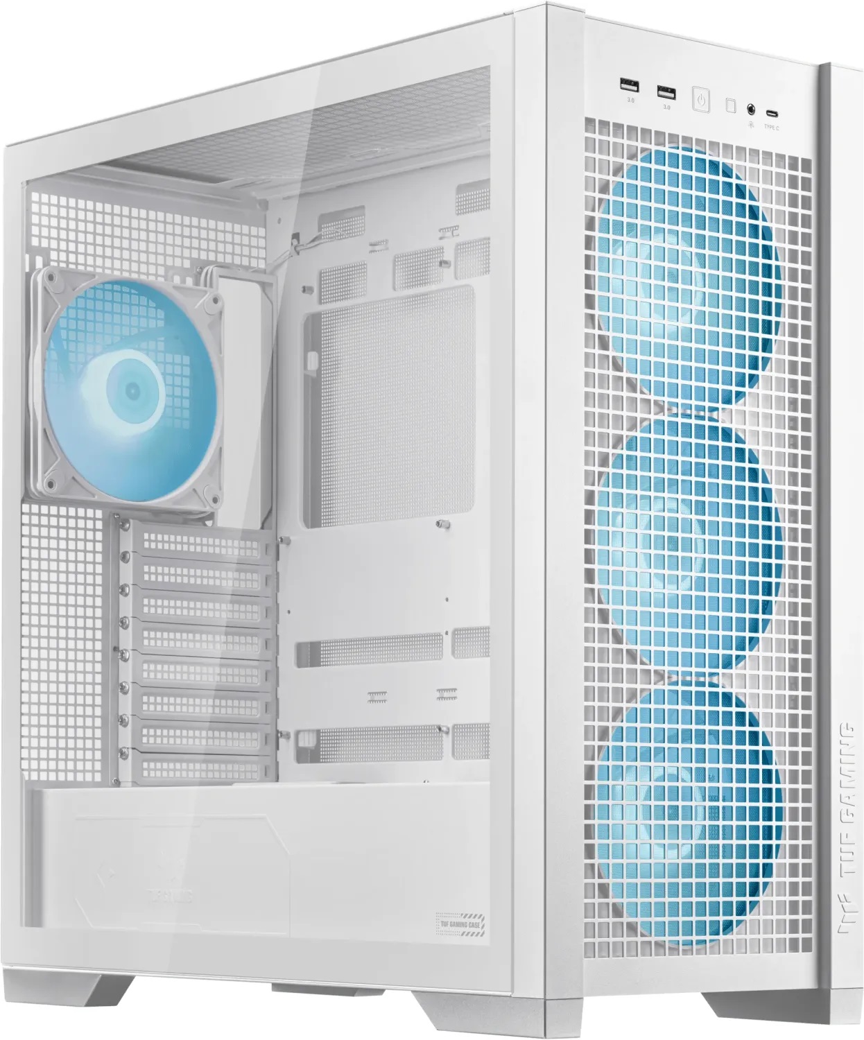 Кутия ASUS TUF GAMING GT302 TG ARGB White Case - 90DC00I3-B19000