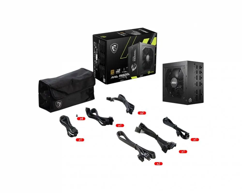 Захранване MSI MAG A650GL (650W) 80 Plus Gold PSU - 306-7ZP8C11