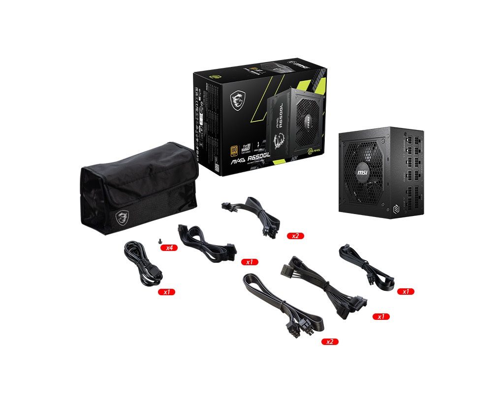 Захранване MSI MAG A650GL (650W) 80 Plus Gold PSU - 306-7ZP8C11