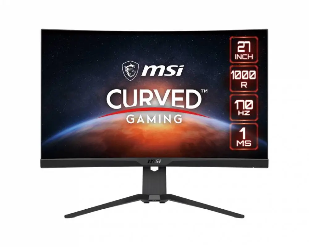 Монитор MSI G272CQP 27", VA Curved, WQHD 2560x1440, 170Hz, 1ms, HDR, Adaptive sync, HDMI, DP