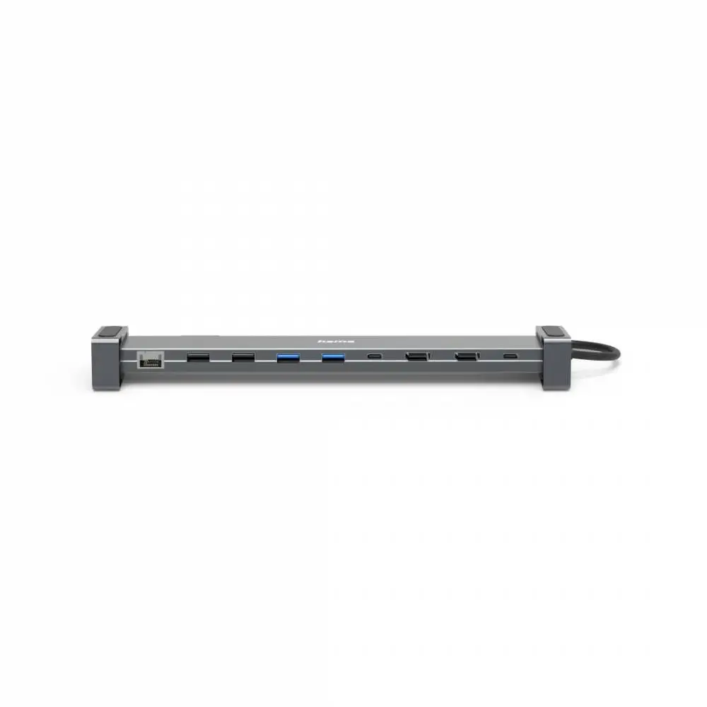 HAMA Докинг станция за лаптоп USB-C 9 в 1- 4x USB-A, USB-C, 2x HDMI&trade;, LAN, сиво