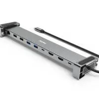 HAMA Докинг станция за лаптоп USB-C 9 в 1- 4x USB-A, USB-C, 2x HDMI&trade;, LAN, сиво