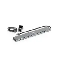HAMA Докинг станция за лаптоп USB-C 9 в 1- 4x USB-A, USB-C, 2x HDMI&trade;, LAN, сиво