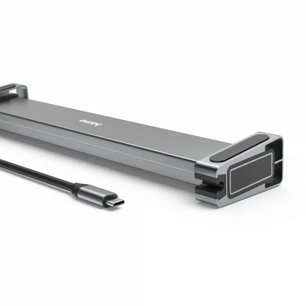 HAMA Докинг станция за лаптоп USB-C 9 в 1- 4x USB-A, USB-C, 2x HDMI™, LAN, сиво