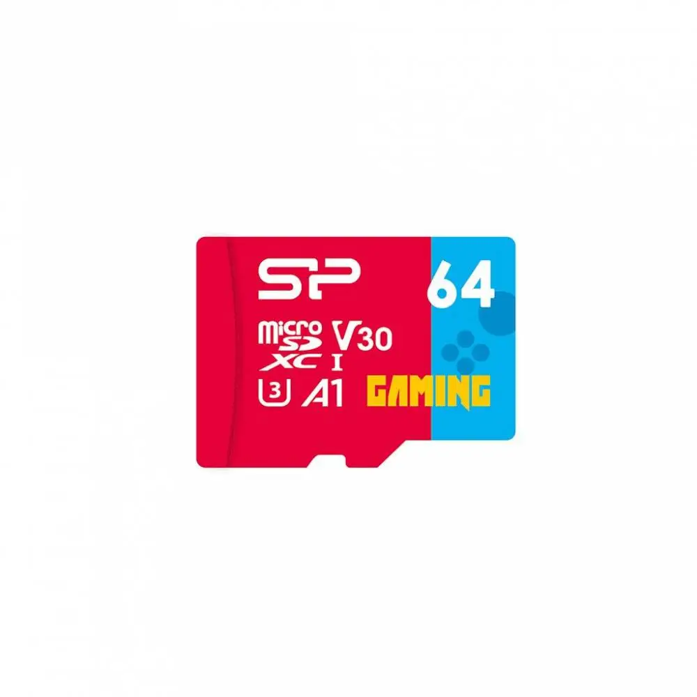 Карта памет Silicon Power Superior Gaming 64GB, microSDHC/SDXC, Class 10, A1, V30, UHS-I U3, SD Adapter