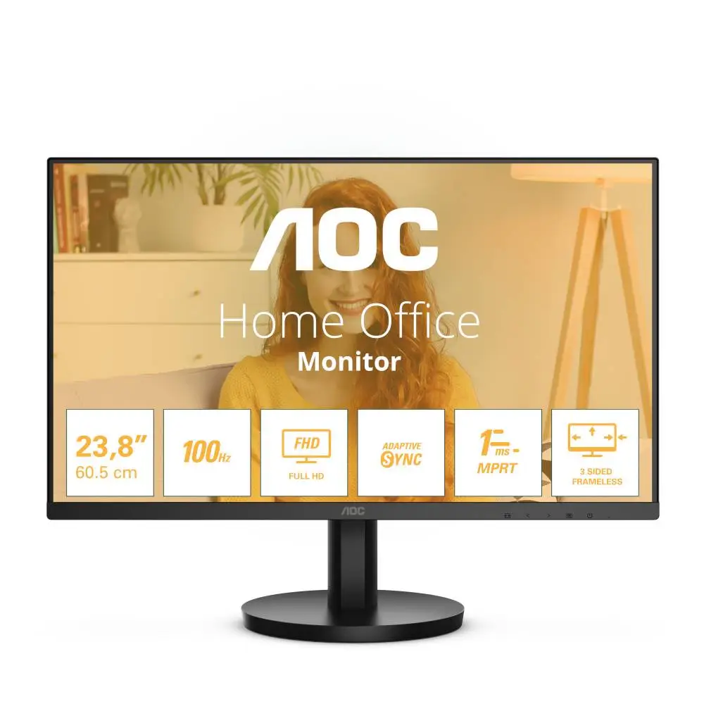 Монитор AOC 24B3HMA2, 24", VA FHD 1920x1080, 100Hz, 1ms MPRT, Adaptive Sync, HDMI